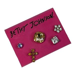 Betsey Johnson Stud Post Earrings Set